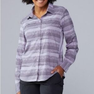 REI Sahara Purple Vented UPF Shirt